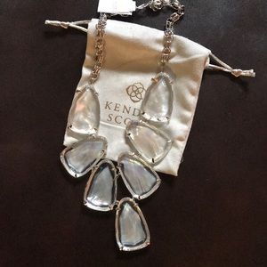 Kendra Scott Clear/Mother of Pearl Harlow necklace